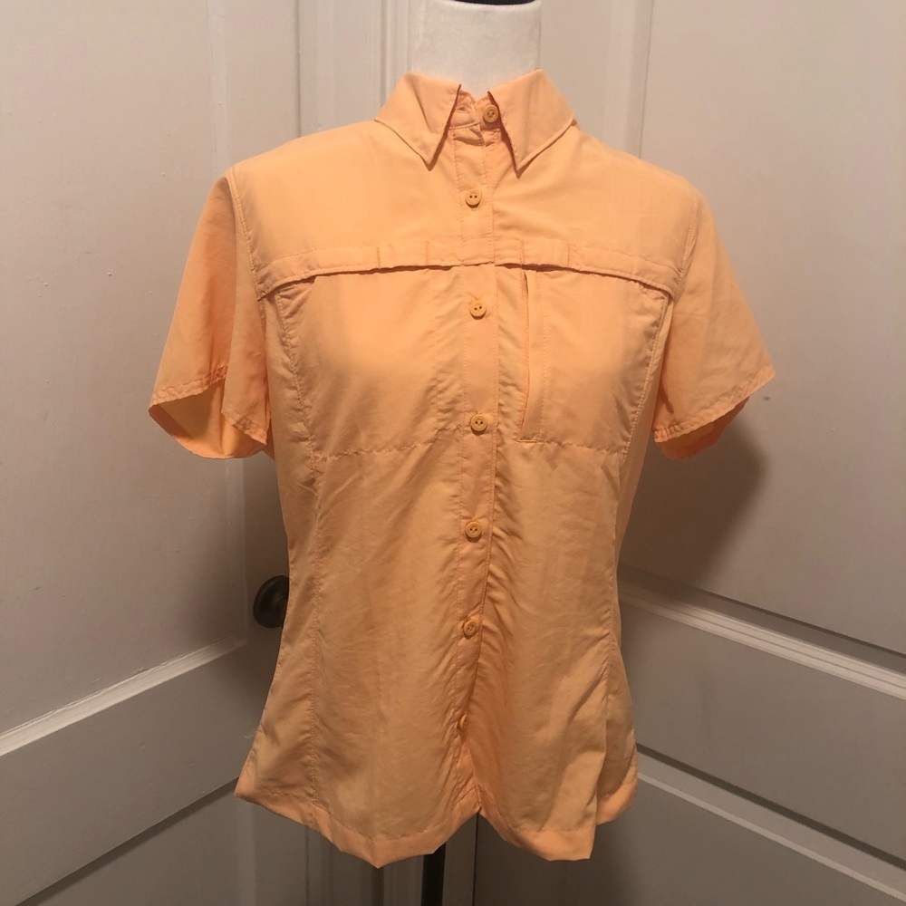 Ll bean ladies summer short sleeve shirt size large